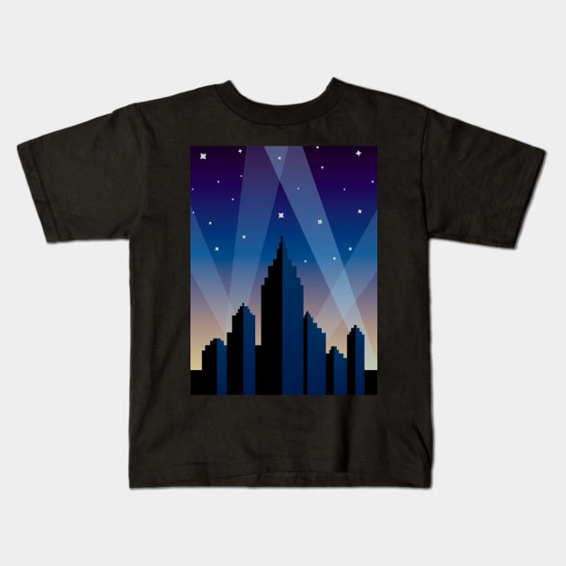 Sunset in the City Kids T-Shirt by LaurenPatrick